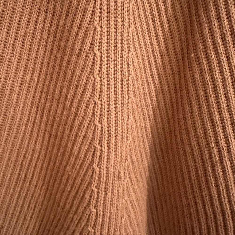 Camel Ribbed Knit Sweater - XS - Picture 4 of 6